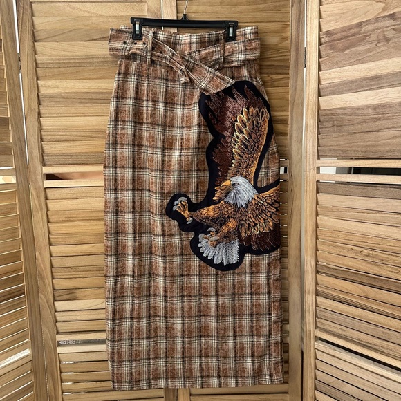 NWT-LALA ORIGINAL Mischief Maker Plaid Skirt in City of Angels L - Picture 5 of 7